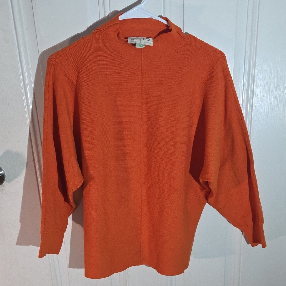Orange Crew Neck Sweater